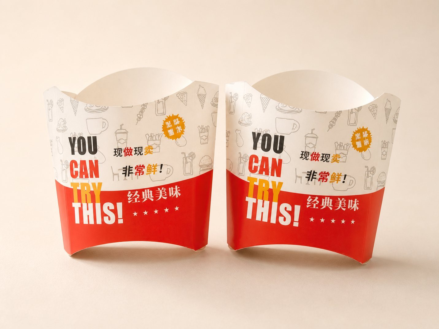 Noodle boxes & fries cups