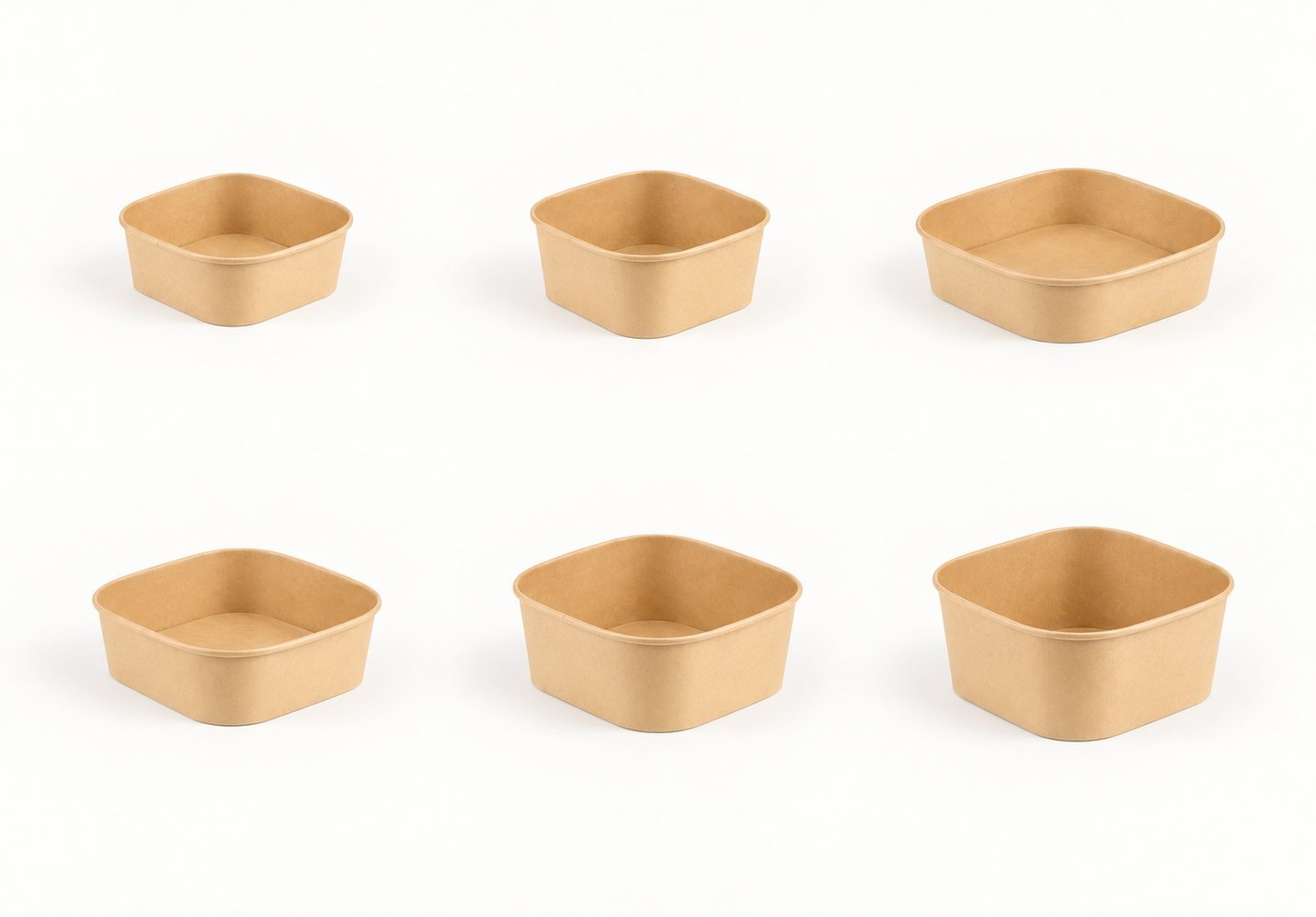 Square paper bowls